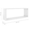 Estante Cubo Pared 4 Uds Contrachapado Blanco Brillo 60x15x23cm Vidaxl