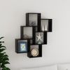 Estante Cubo De Pared Madera Contrachapada Negro 78x15x93 Cm Vidaxl