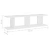 Estantes De Pared 2 Uds Madera Contrachapada Blanco 75x18x20 Cm Vidaxl