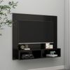 Mueble Tv De Pared Contrachapado Negro Brillante 102x23,5x90 Cm Vidaxl