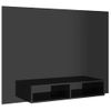 Mueble Tv De Pared Contrachapado Negro Brillante 135x23,5x90 Cm Vidaxl