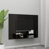 Mueble Tv De Pared Contrachapado Negro Brillante 135x23,5x90 Cm Vidaxl