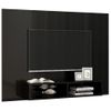 Mueble Tv De Pared Contrachapado Negro Brillante 135x23,5x90 Cm Vidaxl