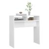 Mesa Consola De Aglomerado Blanco Brillante 78x30x80 Cm Vidaxl