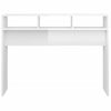 Mesa Consola De Aglomerado Blanco Brillante 105x30x80 Cm Vidaxl