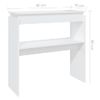 Mesa Consola De Aglomerado Blanco 80x30x80 Cm Vidaxl