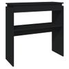 Mesa Consola Madera Contrachapada Negro 80x30x80 Cm Vidaxl