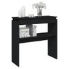 Mesa Consola Madera Contrachapada Negro 80x30x80 Cm Vidaxl