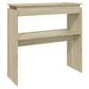 Mesa Consola Madera Contrachapada Roble Sonoma 80x30x80 Cm Vidaxl