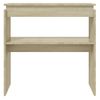 Mesa Consola Madera Contrachapada Roble Sonoma 80x30x80 Cm Vidaxl