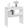 Mesa Consola Madera Contrachapada Blanco Brillante 80x30x80 Cm Vidaxl