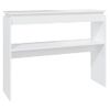 Mesa Consola De Aglomerado Blanco 102x30x80 Cm Vidaxl