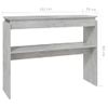 Mesa Consola Madera Contrachapada Gris Hormigón 102x30x80 Cm Vidaxl