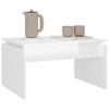 Mesa De Centro Madera Contrachapada Blanco Brillante 68x50x38cm Vidaxl