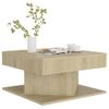 Mesa De Centro Madera Contrachapada Roble Sonoma 57x57x30 Cm Vidaxl