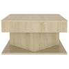 Mesa De Centro Madera Contrachapada Roble Sonoma 57x57x30 Cm Vidaxl