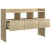 Aparador De Madera Contrachapada Roble Sonoma 105x30x70 Cm Vidaxl