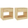 Mesitas De Noche 2 Uds Madera Maciza De Pino 40x31x40 Cm Vidaxl