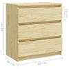 Mesita De Noche Madera Maciza De Pino 60x36x64 Cm Vidaxl