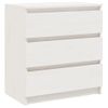 Mesita De Noche Madera Maciza De Mango Blanco 60x36x64 Cm Vidaxl