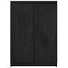 Aparador Madera Maciza De Pino Negro 60x36x84 Cm Vidaxl