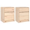 Mesitas De Noche 2 Uds Madera Maciza De Pino 40x31x50 Cm Vidaxl