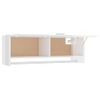 Armario De Madera Contrachapada Blanco Brillante 100x32,5x35 Cm Vidaxl