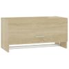 Armario De Madera Contrachapada Color Roble Sonoma 70x32,5x35cm Vidaxl