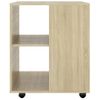 Armario Con Ruedas Madera Contrachapada Roble Sonoma 60x53x72cm Vidaxl