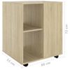 Armario Con Ruedas Madera Contrachapada Roble Sonoma 60x53x72cm Vidaxl