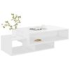 Mesa De Centro De Aglomerado Blanco Con Brillo 105x55x32 Cm Vidaxl