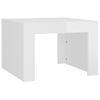 Mesa De Centro De Aglomerado Blanco Brillante 50x50x35 Cm Vidaxl