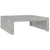 Mesa De Centro De Aglomerado Gris Hormigón 100x100x35 Cm Vidaxl