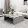 Mesa De Centro De Aglomerado Gris Hormigón 100x100x35 Cm Vidaxl