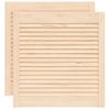 Puertas De Armario De Lamas 2 Uds Madera De Pino 61,5x59,4 Cm Vidaxl