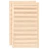 Puerta De Armario De Lamas 2 Uds Madera De Pino 99,3x59,4 Cm Vidaxl