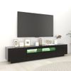 Mueble Para Tv Con Luces Led Negro 200x35x40 Cm