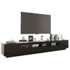 Mueble Para Tv Con Luces Led Negro 260x35x40 Cm