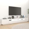 Mueble Para Tv Con Luces Led Blanco Brillante 260x35x40 Cm