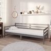 Sofá Cama Madera Maciza De Pino Gris 90x200 Cm Vidaxl