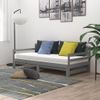 Sofá Cama Extraíble Madera Maciza De Pino Gris 2x(90x200) Cm Vidaxl