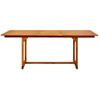 Mesa De Comedor Jardín Madera Maciza Acacia (150-200)x100x75cm Vidaxl