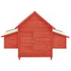 Gallinero Madera Maciza De Abeto Rojo Y Blanco 152x96x110 Cm Vidaxl