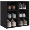 Mueble Zapatero Negro 52,5x30x50 Cm Vidaxl