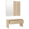 Set De Muebles De Recibidor Madera Contrachapada Roble Sonoma Vidaxl