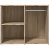 Mueble Vestidor Madera Contrachapada Roble Sonoma 80x40x65 Cm Vidaxl