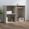 Mueble Vestidor Madera Contrachapada Gris Hormigón 80x40x65 Cm Vidaxl