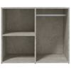 Mueble Vestidor Madera Contrachapada Gris Hormigón 80x40x65 Cm Vidaxl