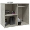 Mueble Vestidor Madera Contrachapada Gris Hormigón 80x40x65 Cm Vidaxl