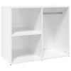 Mueble Vestidor Madera Contrachapada Blanco Brillo 80x40x65 Cm Vidaxl